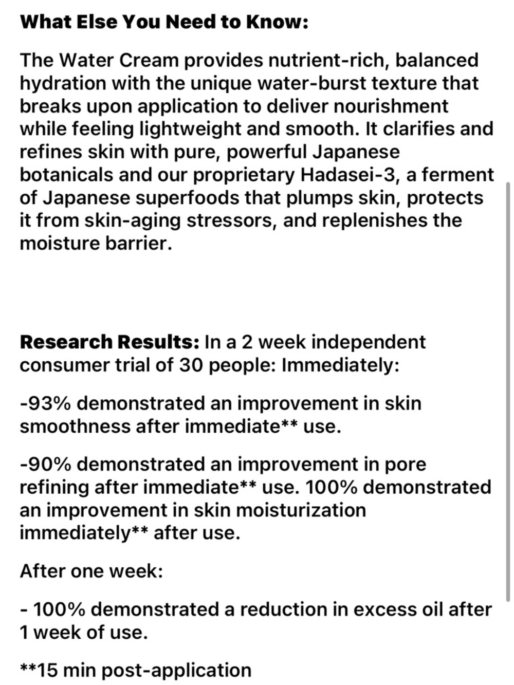 Tatcha water cream oil free pore minimizing - Picture 4 of 8
